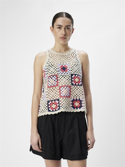 Object Objfadia Knit Top Sandshell Multicolor Shop Online Hos Blossom