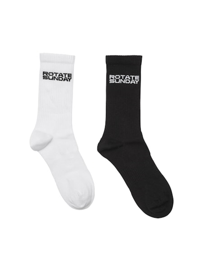 Rotate Sunday Socks With Logo Black White 2 Pack Shop Online Hos Blossom